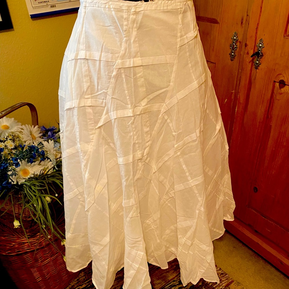 Ralph Lauren , cotton , lined , faux patchwork skirt , below the knee